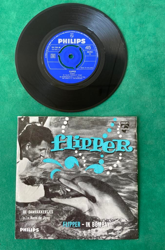 🍄 Oud Singeltje (1966).De Damrakkertjes Flipper- In Bombay, Ophalen of Verzenden
