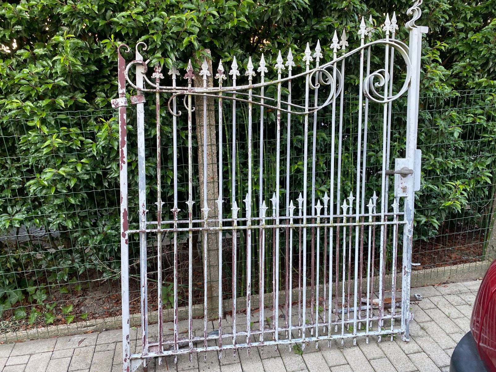 Ijzeren hek, Ophalen, Met poort, Gebruikt, Sierhekwerk