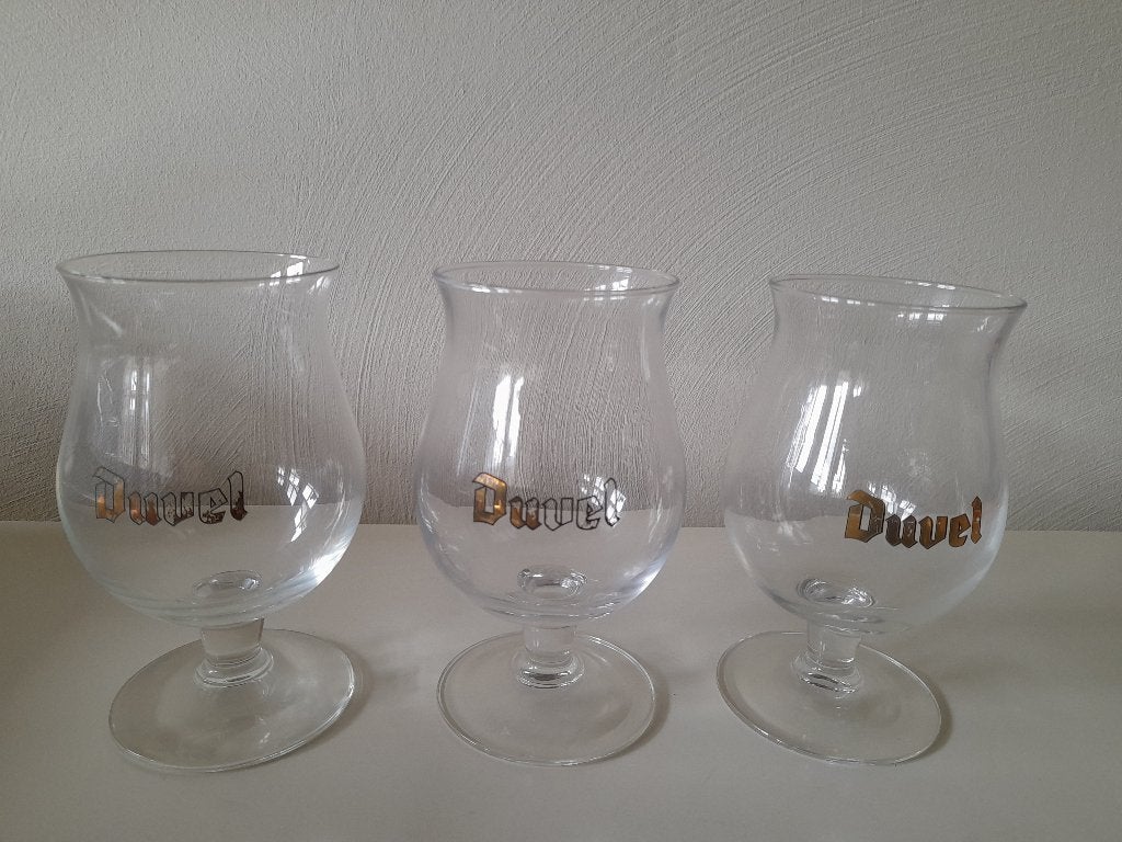 3 verres Duvel Vintage - 33 cl, Collections, Marques de bière, Enlèvement ou Envoi, Utilisé, Duvel