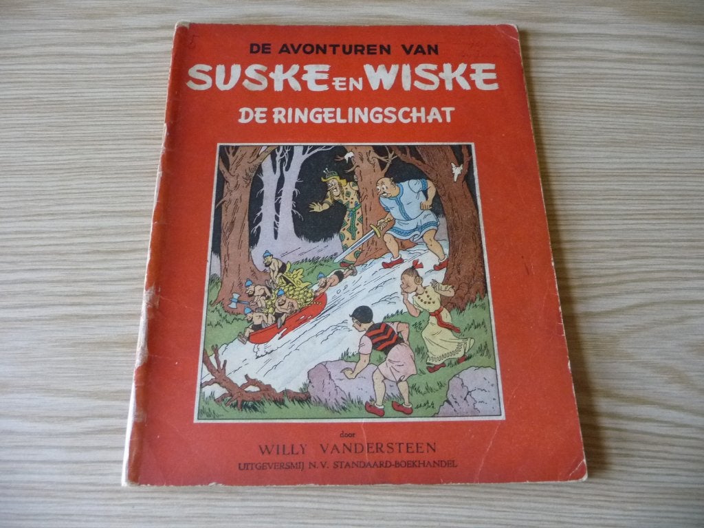Suske & Wiske - oude reeks - 13. de ringelingschat, Boeken, Gelezen, Willy Vandersteen, Eén stripboek, Ophalen of Verzenden