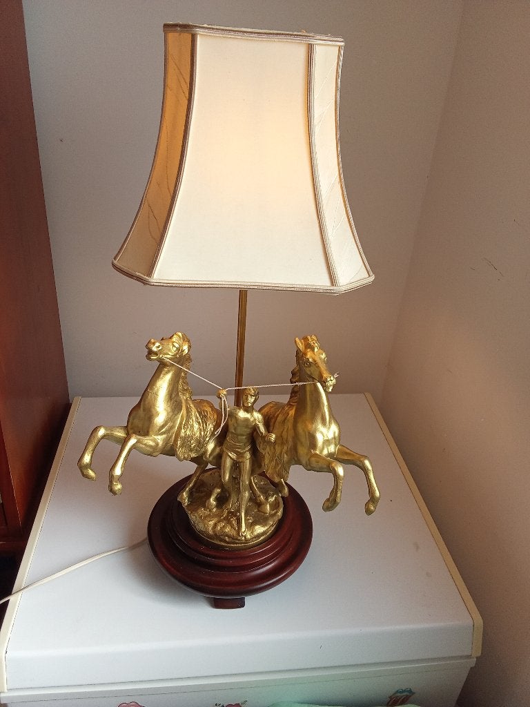 lampe les chevaux de marly, Hollywood regency, Moins de 100 cm, Enlèvement, Utilisé