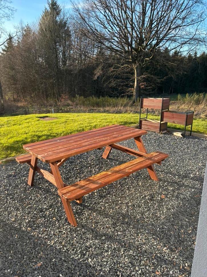Table de pique-nique Jardin 6personnes, Jardin & Terrasse, Tables de pique-nique, Enlèvement, Utilisé, Bois