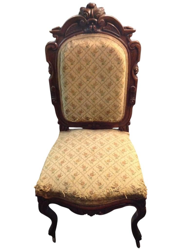 paire de chaises Louis-Philippe bois roulettes pieds avant, Antiquités & Art, Enlèvement
