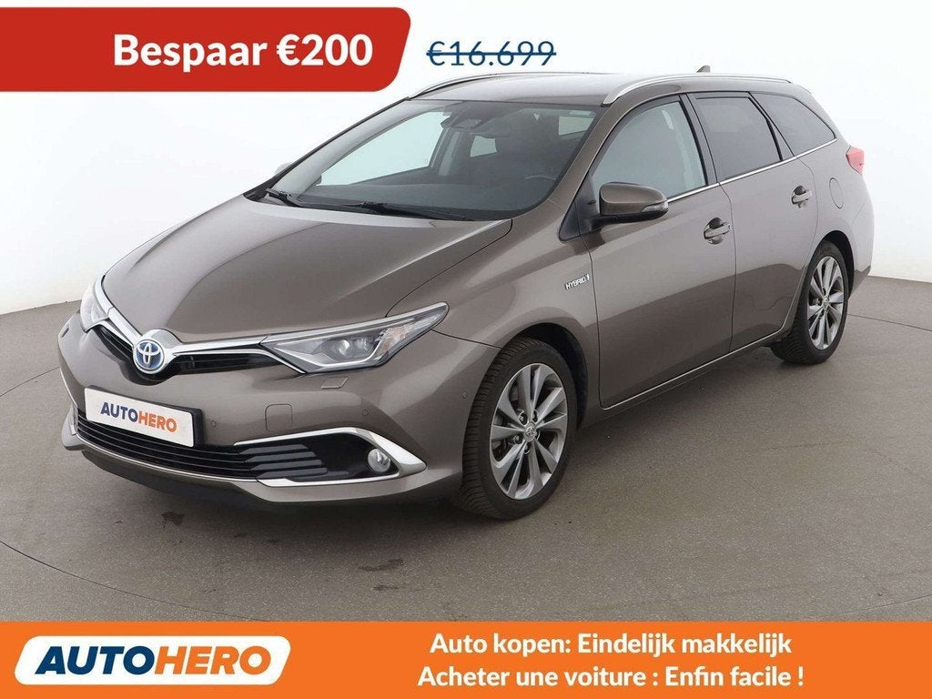 Toyota Auris 1.8 Hybrid Comfort (bj 2018, automaat), Auto's, Gebruikt, Zwart, 136 pk, 5 deurs