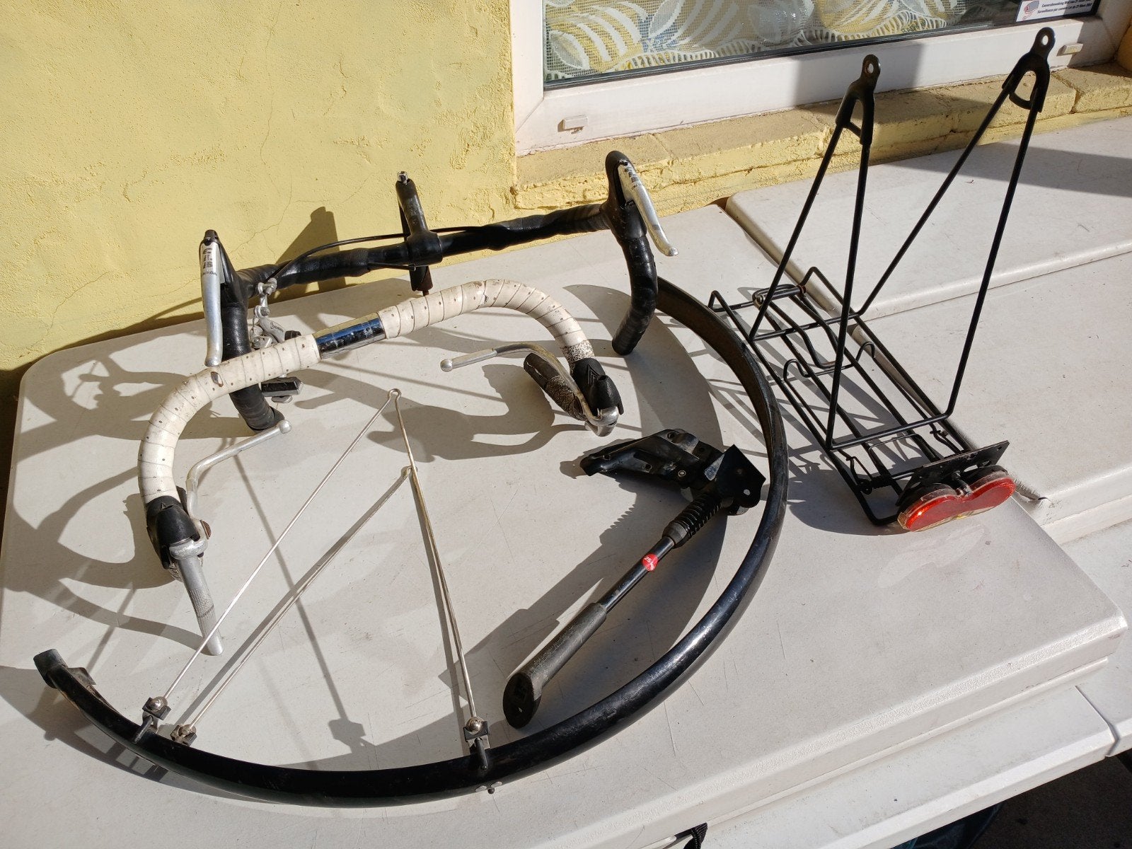 Lot de pièces vélo de course vintage, Enlèvement, Utilisé, Bakfiets, Freins