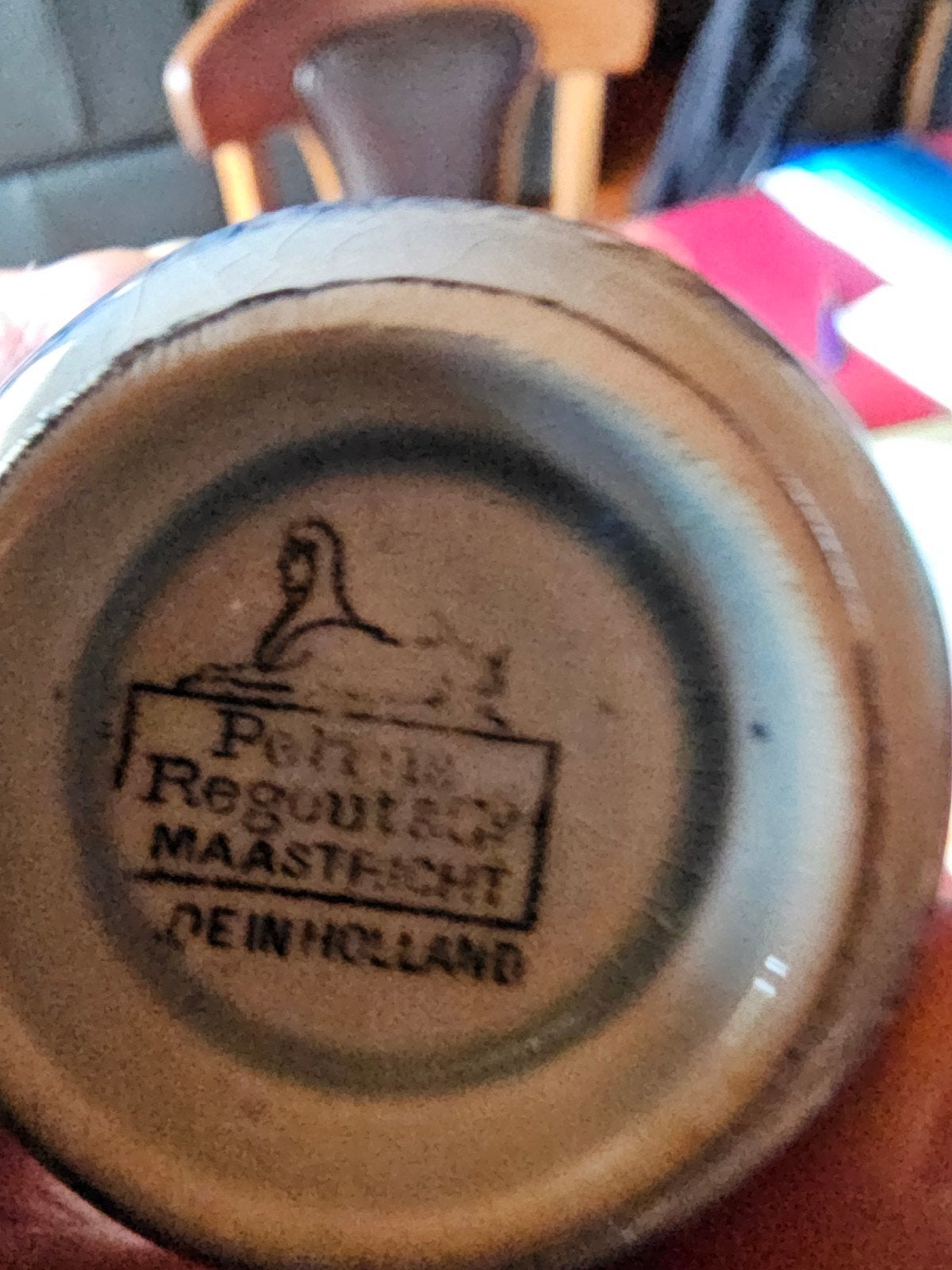 lot de 2 tasses et 1 assiettes Petrus Regout, Antiek en Kunst, Antiek | Tin, Ophalen