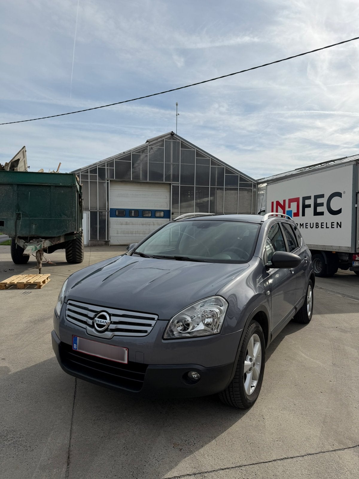 Nissan Qashqai+2, Auto's, Stof, Zwart, 4 cilinders, 1200 kg