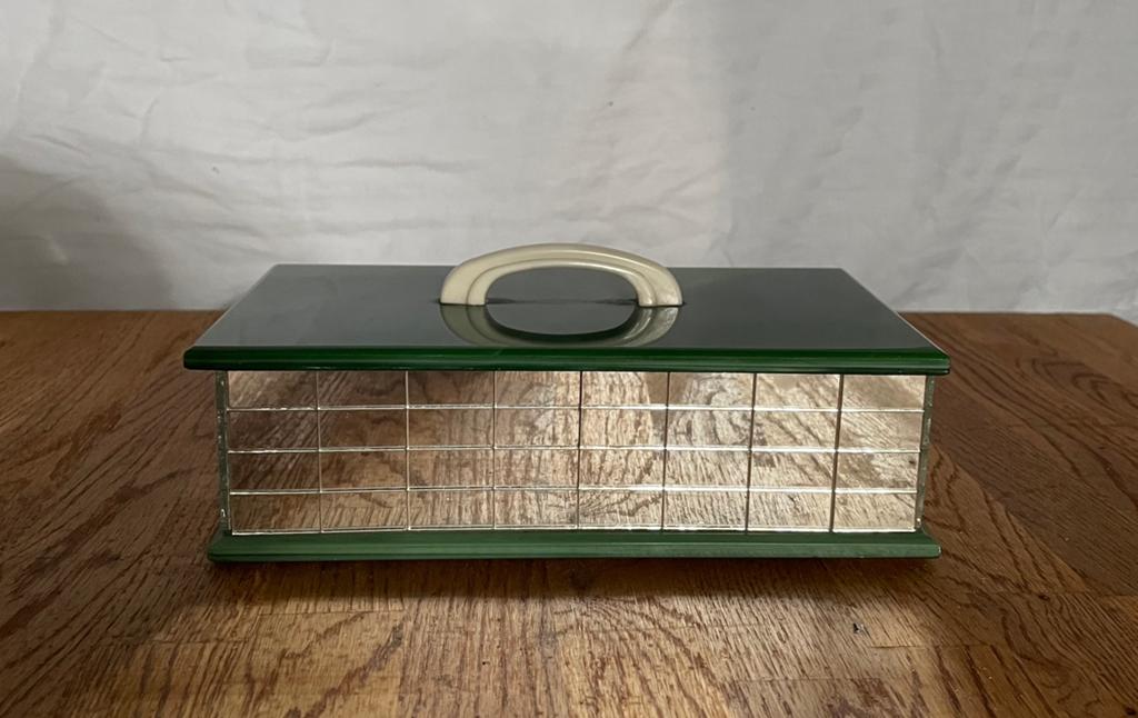 boite Art Deco unique - pierre Aventurine, Enlèvement ou Envoi