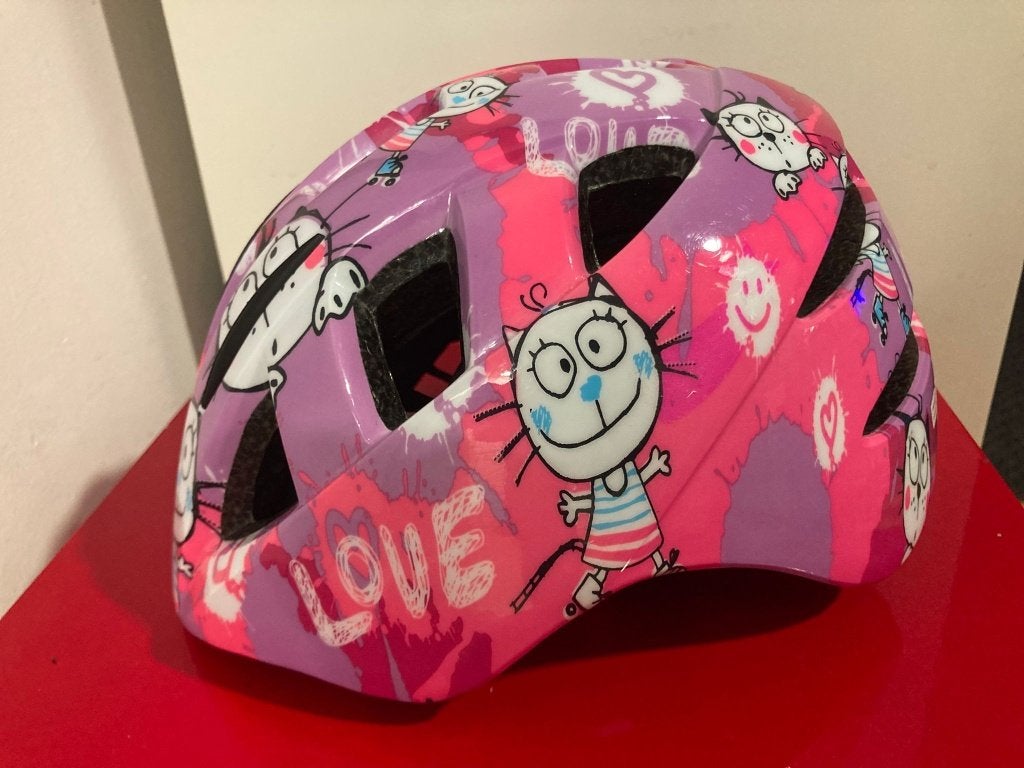 Preloved fietshelm voor kinderen in felle kleuren, Fietsen en Brommers, Gebruikt, Jongen of Meisje, BRN, Ophalen