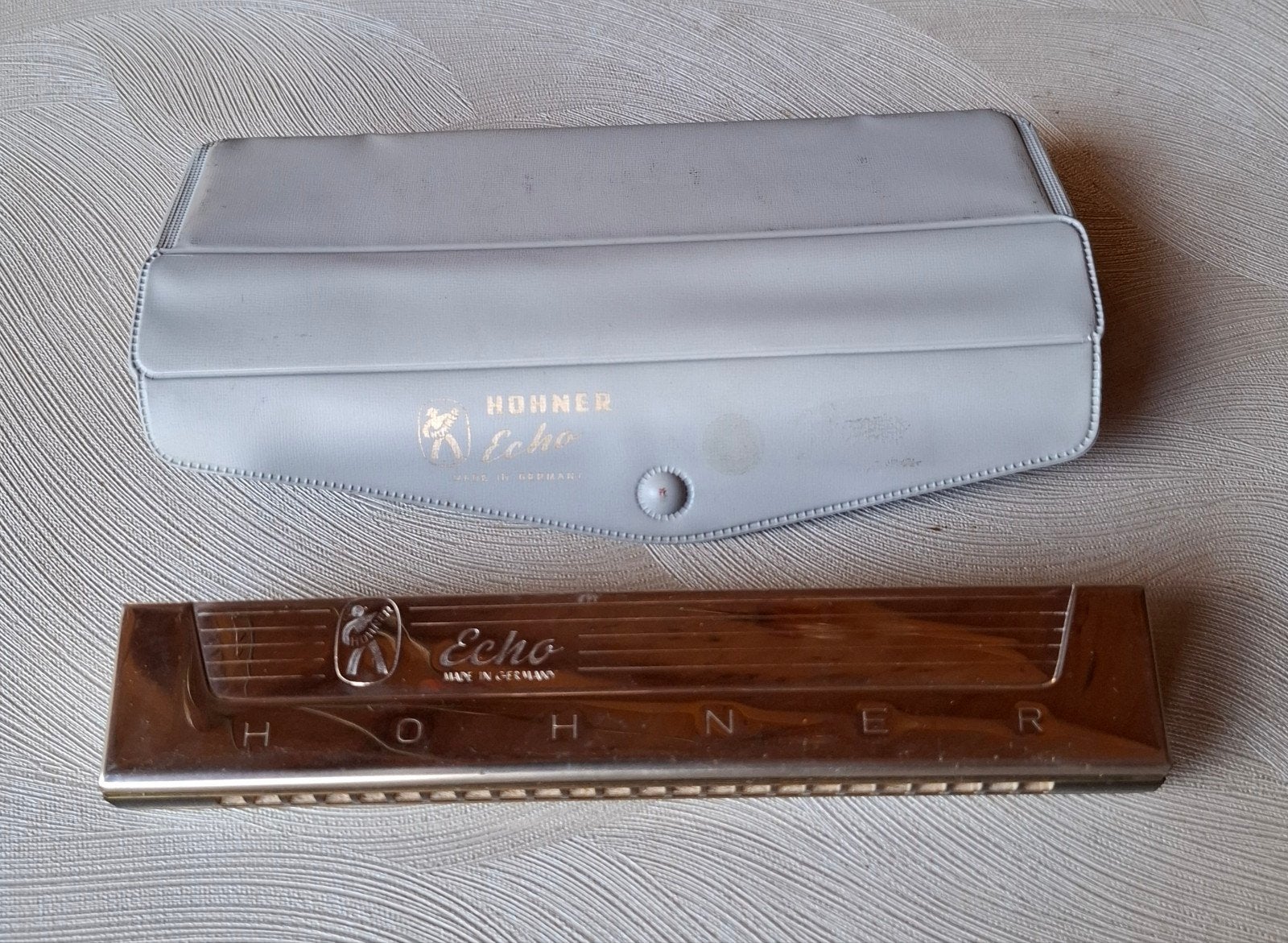 Hohner vintage mondharmonica in hoes, Muziek en Instrumenten, Ophalen of Verzenden, Zo goed als nieuw, Met koffer of doosje