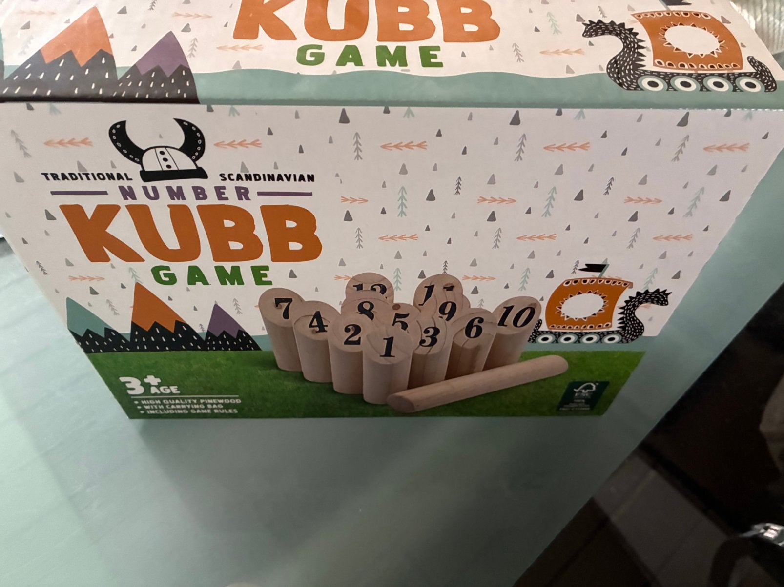 Houten kubb spel, Ophalen, Nieuw
