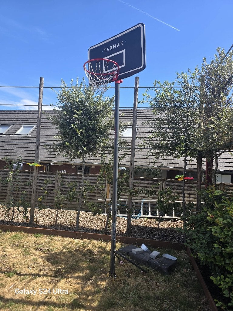 Basket paneel met voet, Sport en Fitness, Basketbal, Ophalen, Zo goed als nieuw, Ring, Bord of Paal