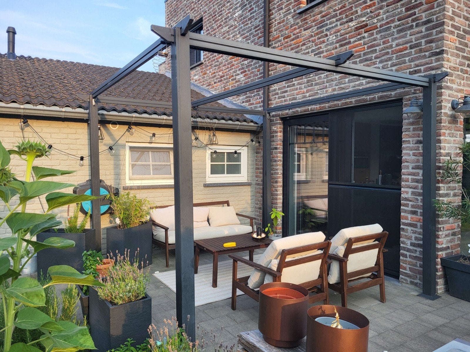 Terrasoverkapping zonder doek, Jardin & Terrasse, Verrières, Enlèvement