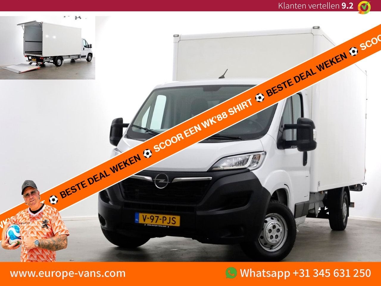 Opel Movano 2.2D 140pk Bakwagen met laadklep 1.060kg laadver, Auto's, Wit, Bedrijf, Electronic Stability Program (ESP), Onderhoudsboekje