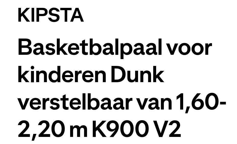 Basketbalpaal, Sport en Fitness, Ophalen, Zo goed als nieuw, Ring, Bord of Paal