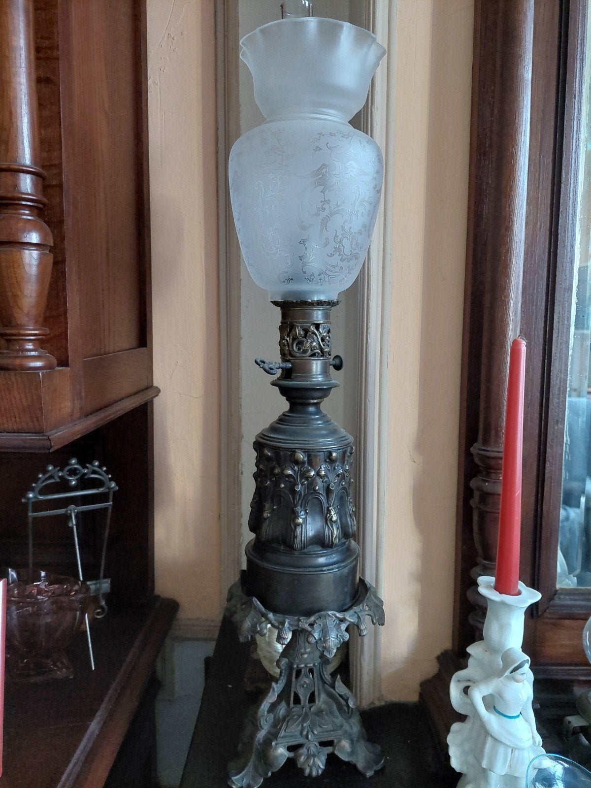 Antieke lamp., Antiek en Kunst, Ophalen