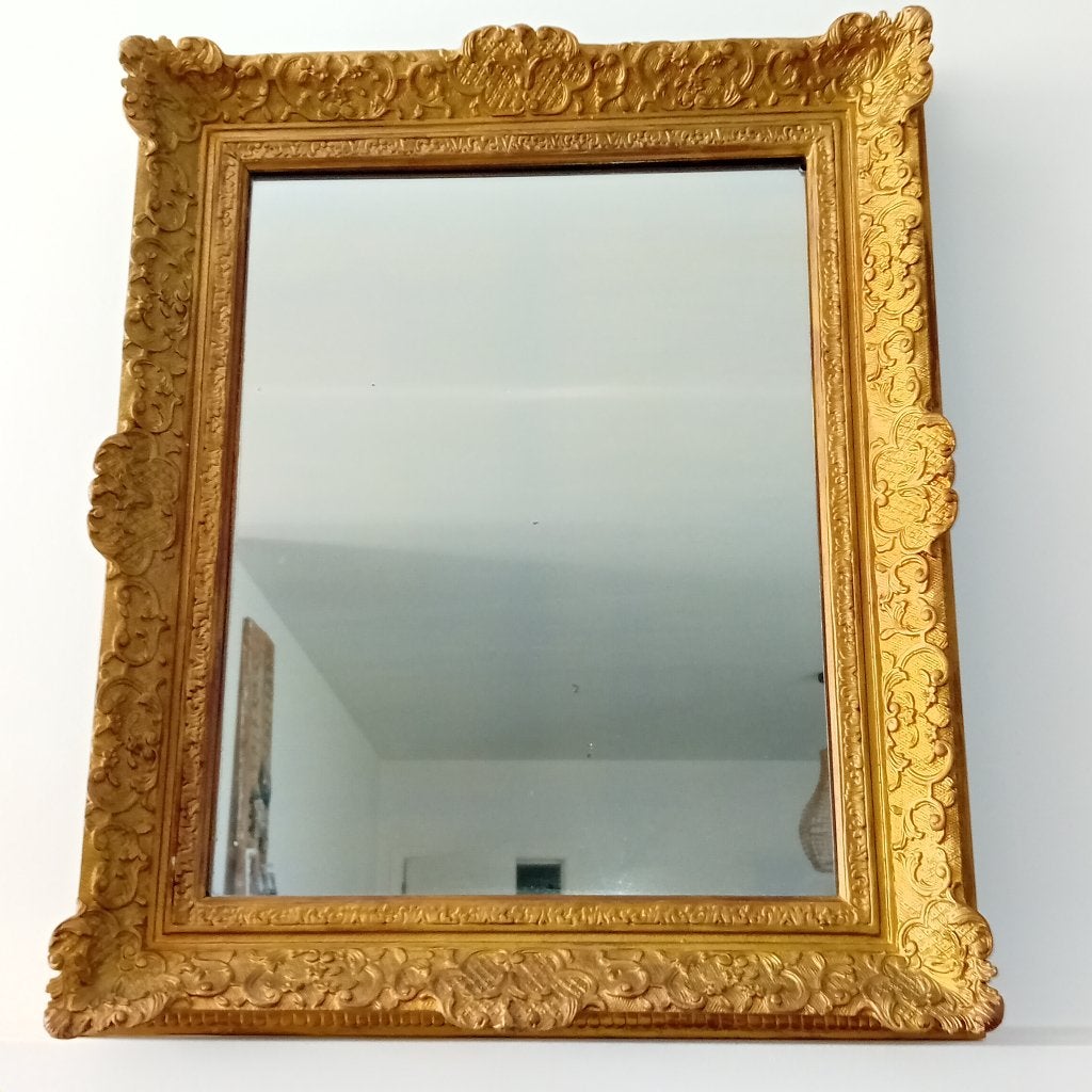 Miroir ancien de luxe, Enlèvement, Rectangulaire, 50 à 100 cm, Moins de 100 cm