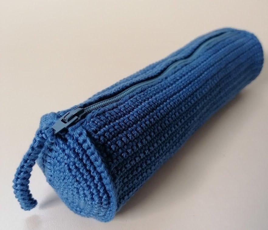 Gehaakte pennenzak in gemerceriseerde katoen. NIEUW !, Hobby & Loisirs créatifs, Tricot & Crochet, Envoi, Neuf