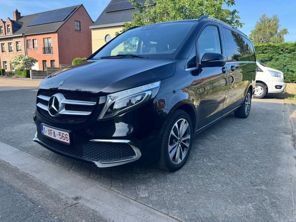 Mercedes Classe V V250d, fret léger N1, voiture TVA, Autos, Cuir, Achat, Attache-remorque, Noir