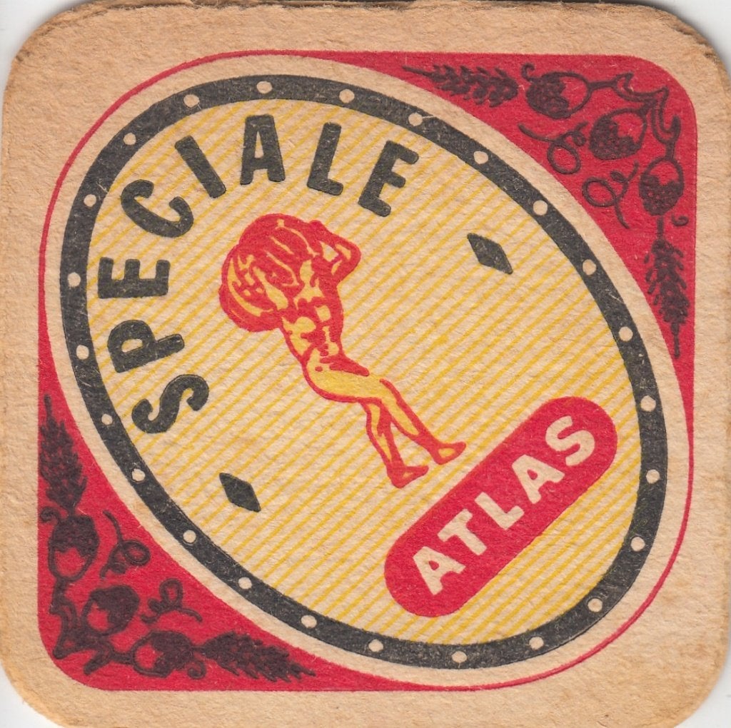 oud bierviltje Atlas, Collections, Marques de bière, Enlèvement ou Envoi