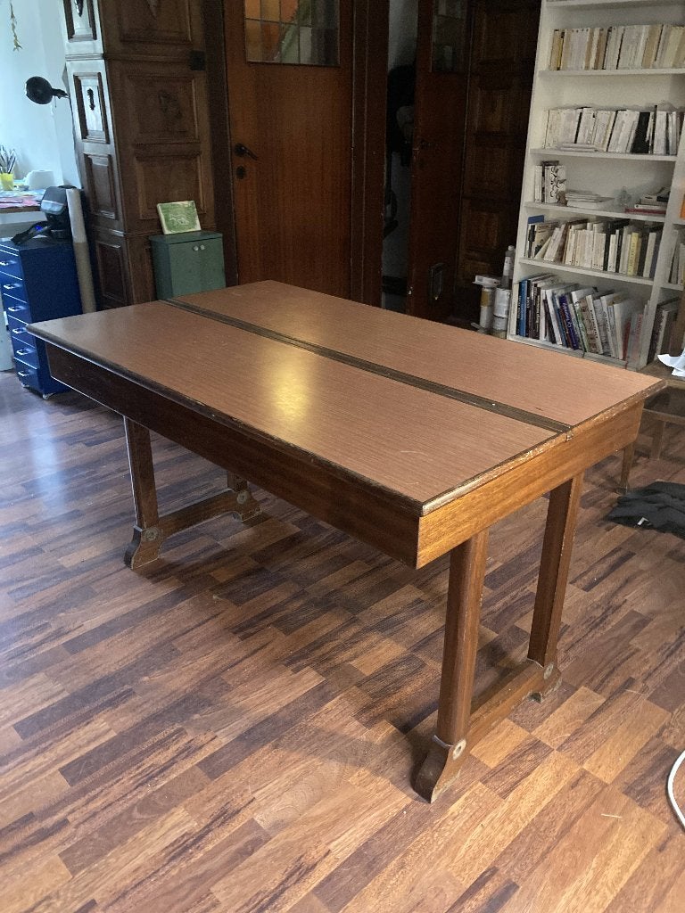 Bureau "bi-face", Bureau d'écolier, Comme neuf, Enlèvement, 130 cm