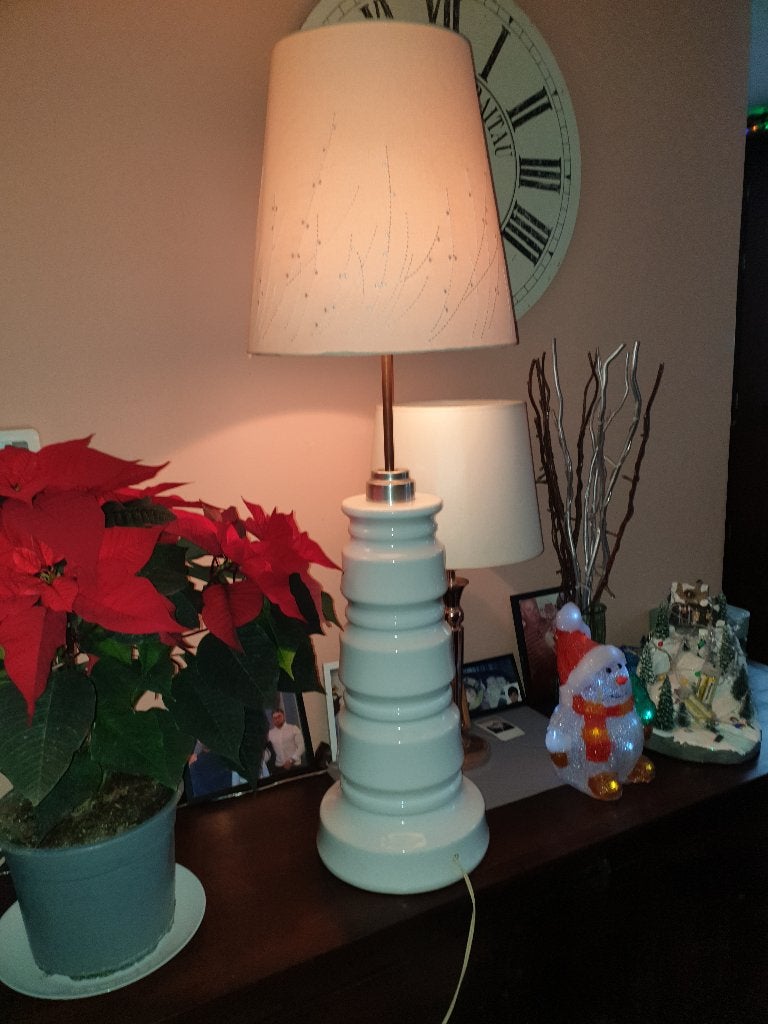 Prachtige Vintage Keramische Tafellamp - 104 cm. Levering., Huis en Inrichting, Ophalen, Gebruikt, Vintage