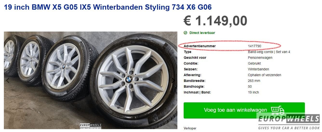 Advertentie reserveren ( zoek het advertentie nummer dat bij, -, -, Nieuw, Ophalen of Verzenden