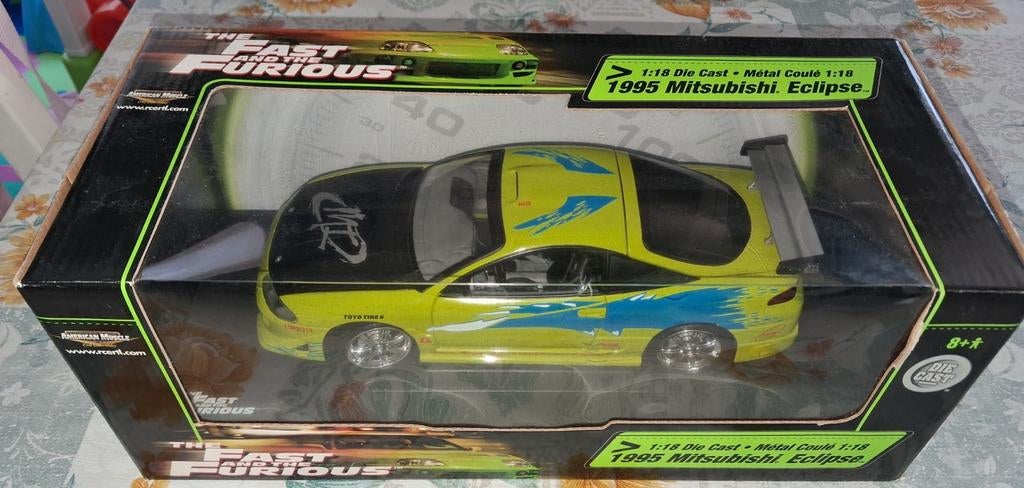 Fast and the Furious Mitsubishi Eclipse 1/18, Ophalen of Verzenden, ERTL