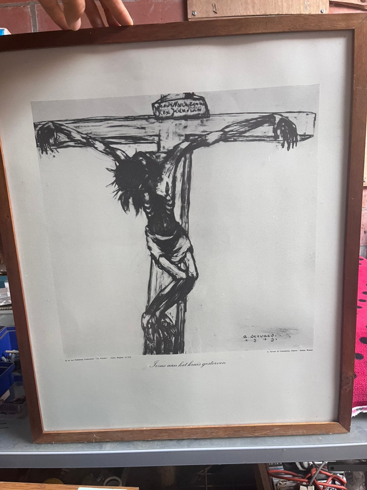 Jezus aan het kruis gestorven - A. Servaes, Antiquités & Art, Art | Dessins & Photographie, Enlèvement, Reproduction