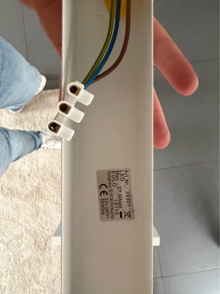 Witte hanglamp van Eglo type Calamona 39301, Huis en Inrichting, Ophalen, Gebruikt