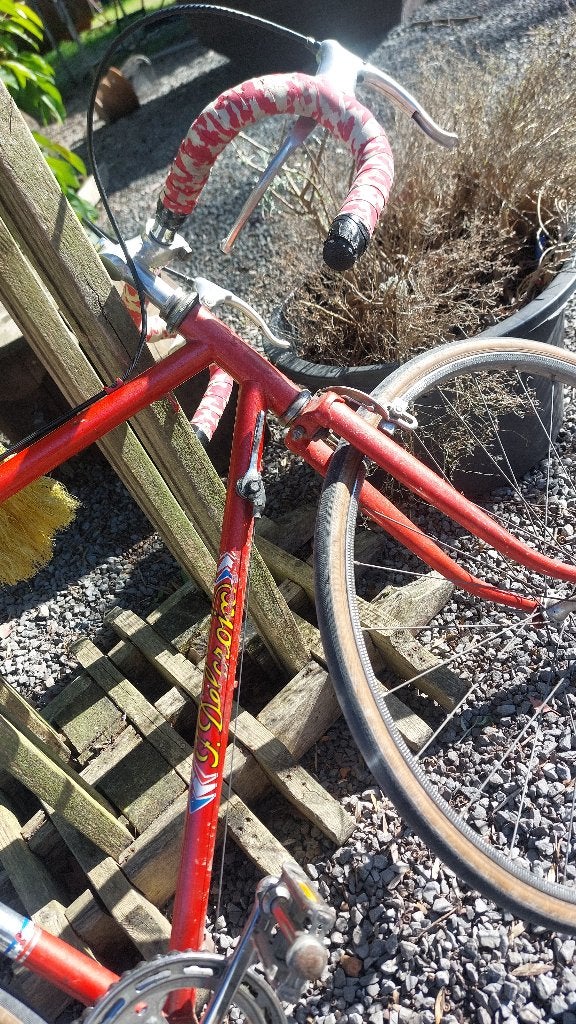 Koersfiets van kindje van 7 tot 11 jaar, Fietsen en Brommers, Ophalen, Gebruikt, Velgrem, 20 inch of meer