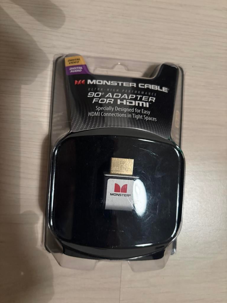 Monster Advanced HDMI 1080p Full HD 90 graden adapter, Ophalen, Nieuw