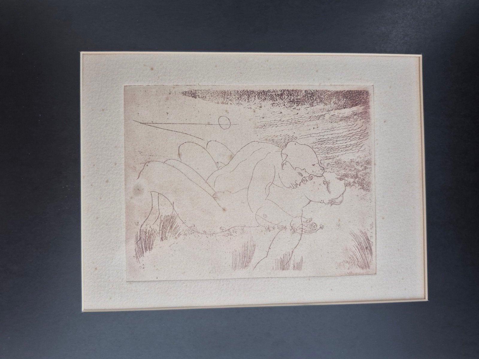 Floris Jespers (1889-1965) - Loving couple in the dunes, Antiek en Kunst, Ophalen of Verzenden, Ets