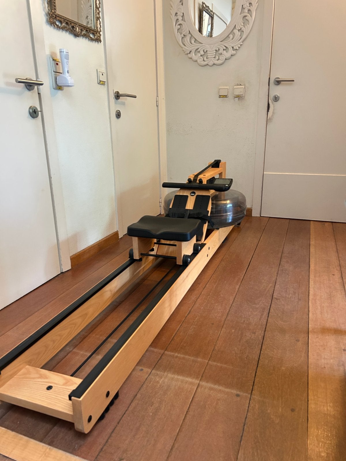 Waterrower eiken met S4 monitor, Sport en Fitness, Fitnessapparatuur, Ophalen, Overige materialen, Benen, Zo goed als nieuw