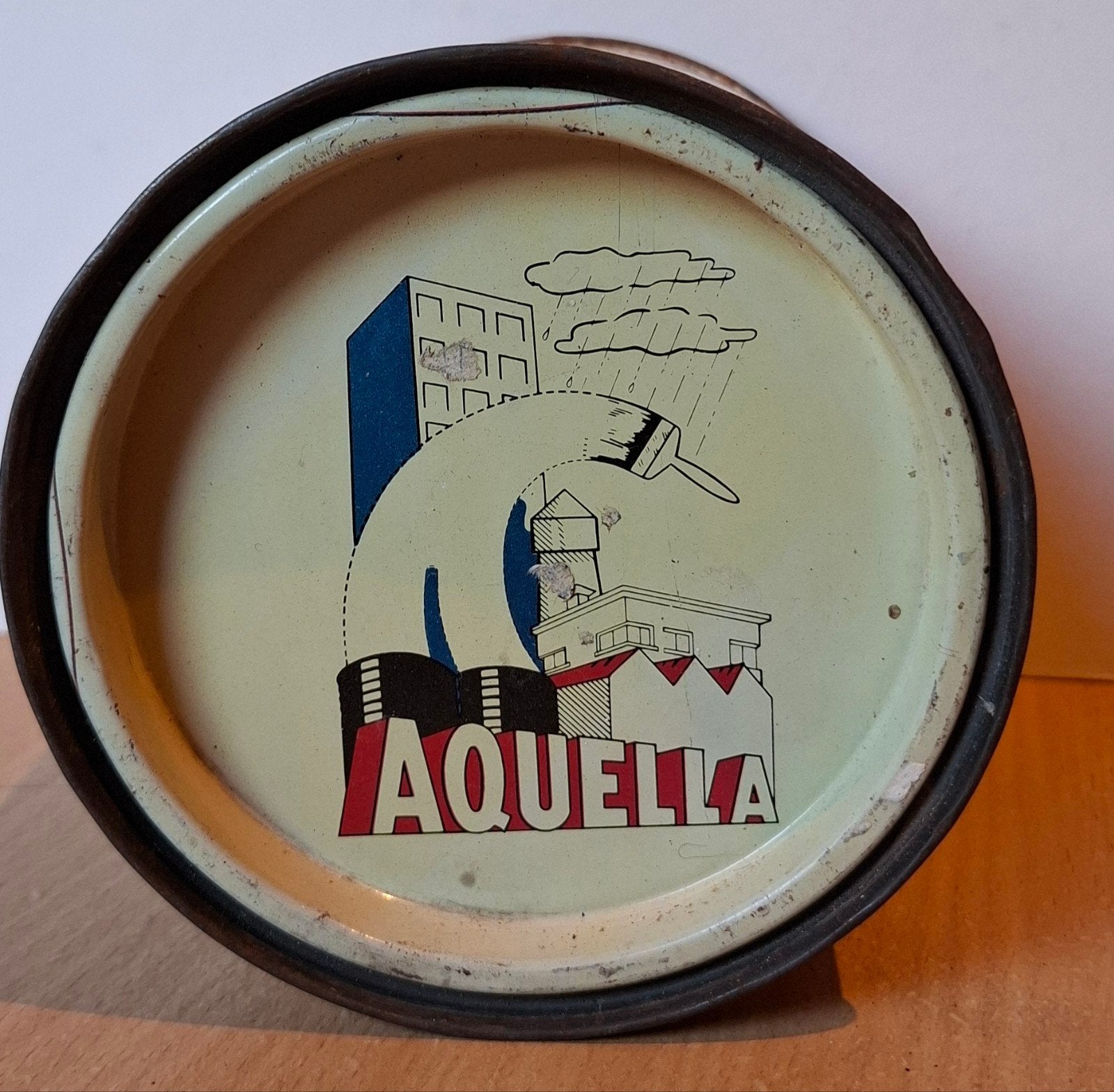 boîte publicitaire vintage en métal par Aquenne, Collections, Enlèvement ou Envoi