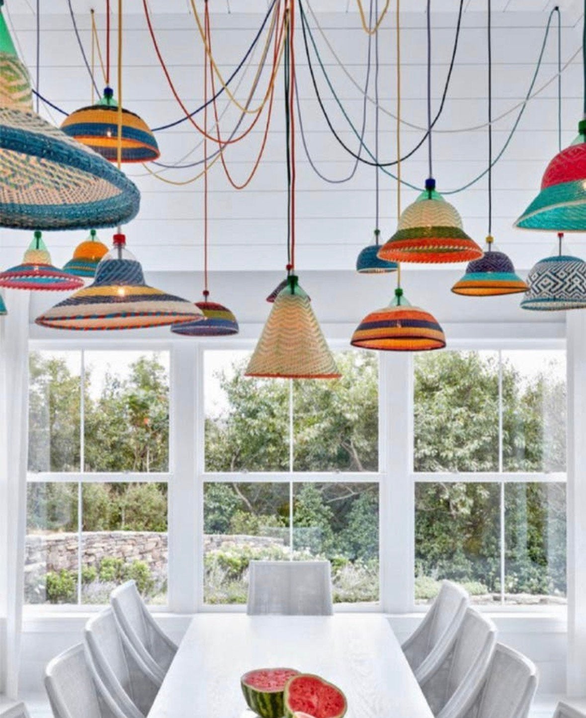 Design lamp met 12 lampenkappen PET, Dieren en Toebehoren, Ophalen, Zo goed als nieuw