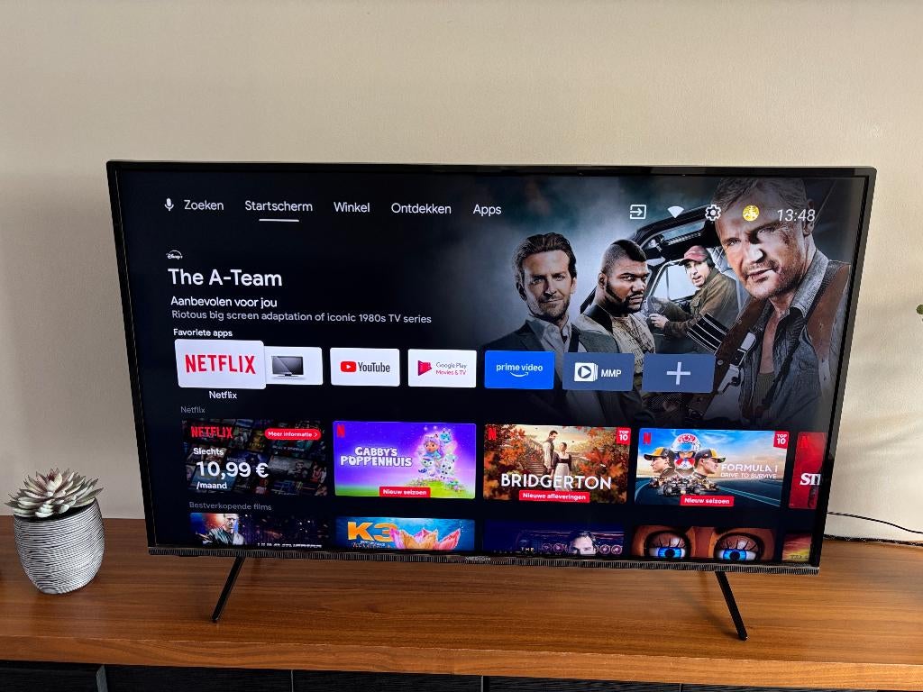 Smart tv ,Medion scherm 50 inch Wifi You Tube Netflix enz., Ophalen, LED, Zo goed als nieuw, 100 cm of meer