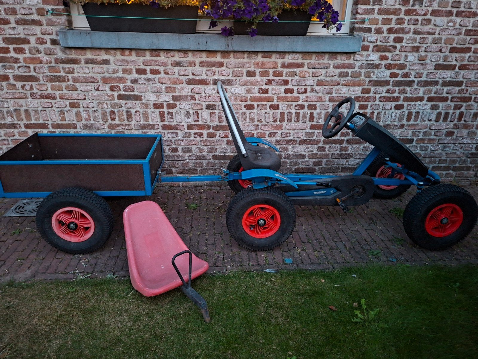 Mammoet goalcar/skelter, Kinderen en Baby's, Speelgoed | Buiten | Skelters, Ophalen, Zo goed als nieuw, Mammoet, Duozit