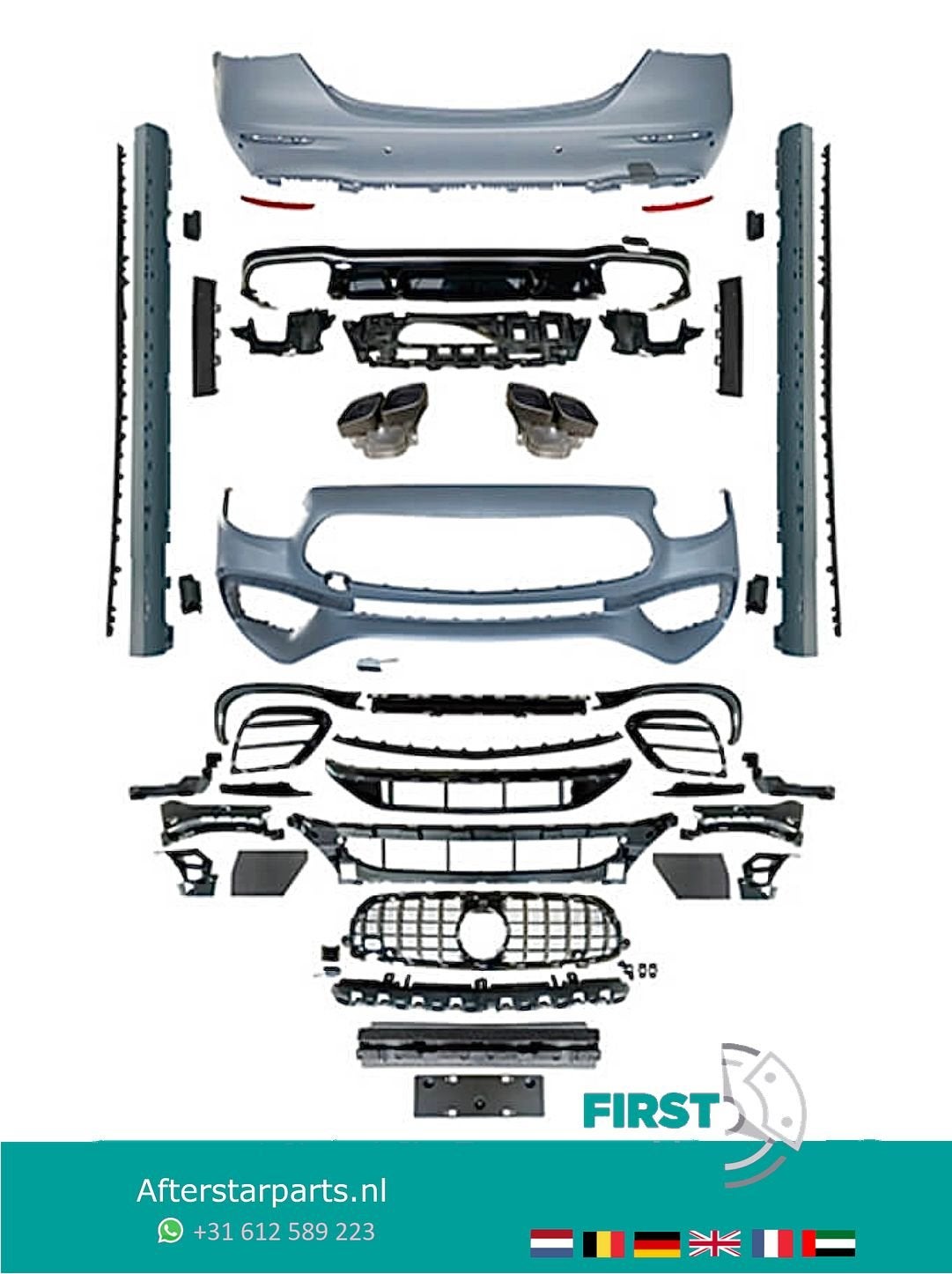 W213 E KLASSE AMG LOOK BODYKIT FACELIFT VOORBUMPER + ACHTERB, Auto-onderdelen, Gebruikt, -, Ophalen of Verzenden, Bumper