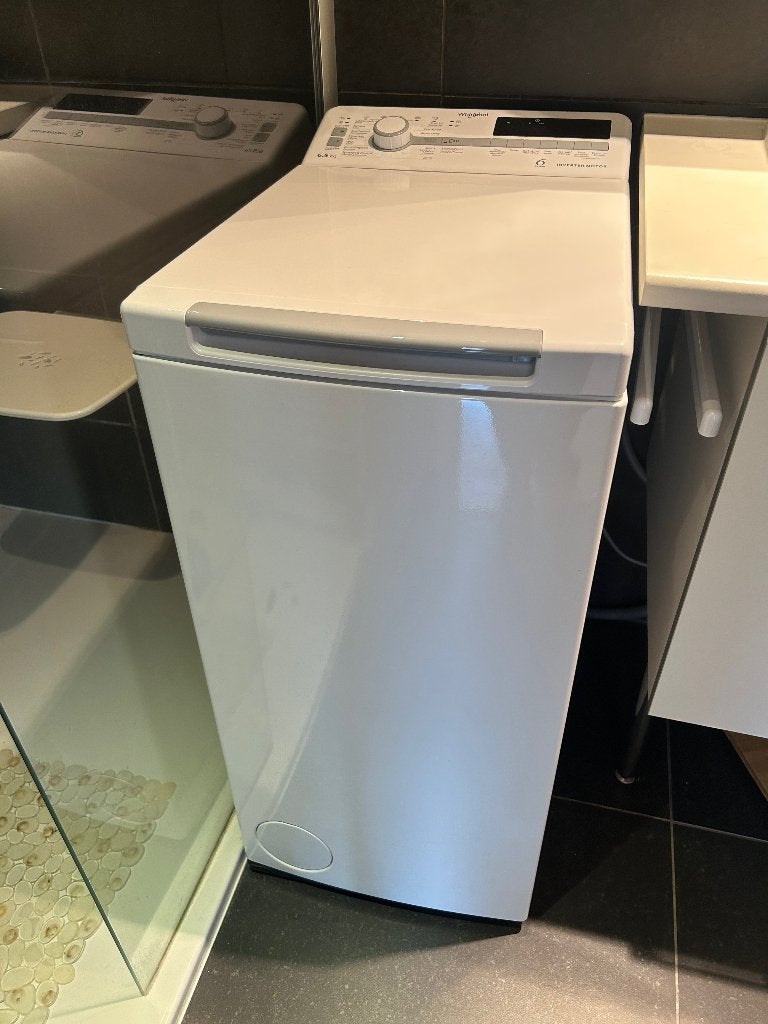 wasmachine WHIRLPOOL, Ophalen, 6 tot 8 kg, Bovenlader, Zo goed als nieuw