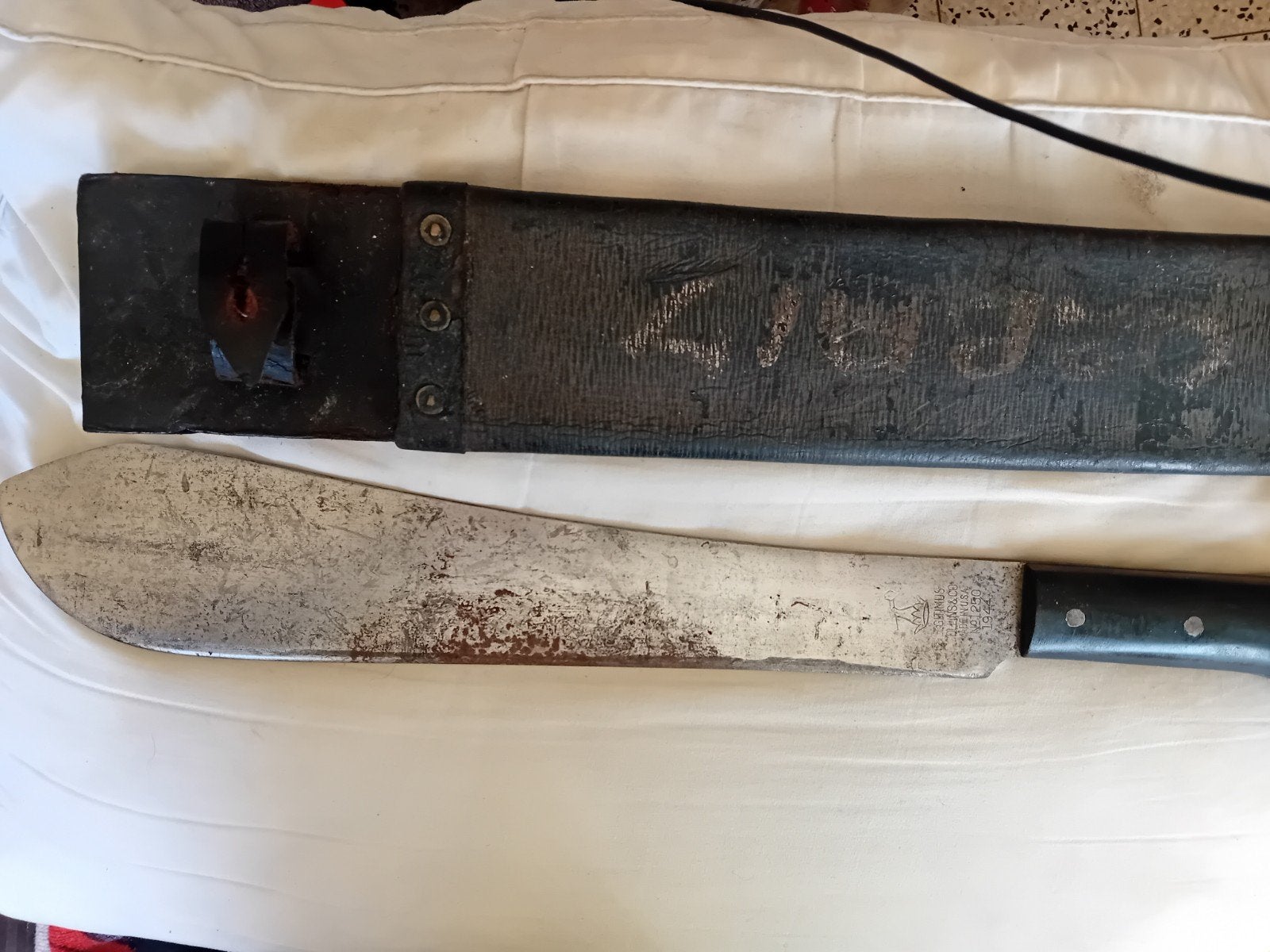 machette llegitimus collins&Co Made uusa n1250 1944, Collections, Enlèvement, Autres, Couteau ou Poignard