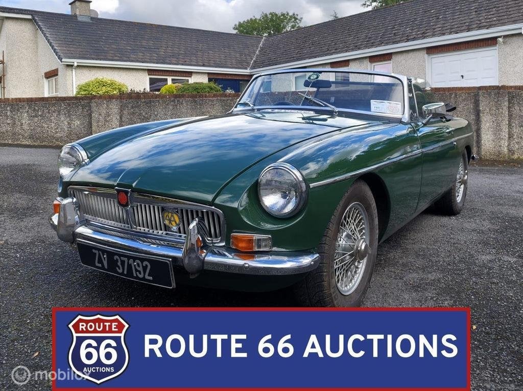 MG MGB Cabriolet | 1970 | Route 66 Auctions, Auto's, Oldtimers, Zwart, Bedrijf, Handgeschakeld, Overige carrosserie