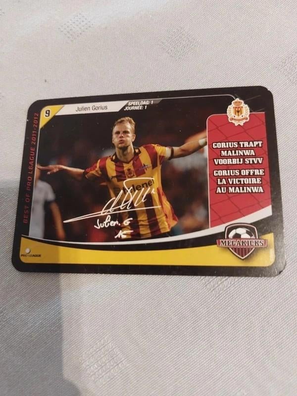 Voetbalkaart : Megakicks / Julien Gorius / KV Mechelen, Enlèvement ou Envoi, Comme neuf, Cartes de joueur