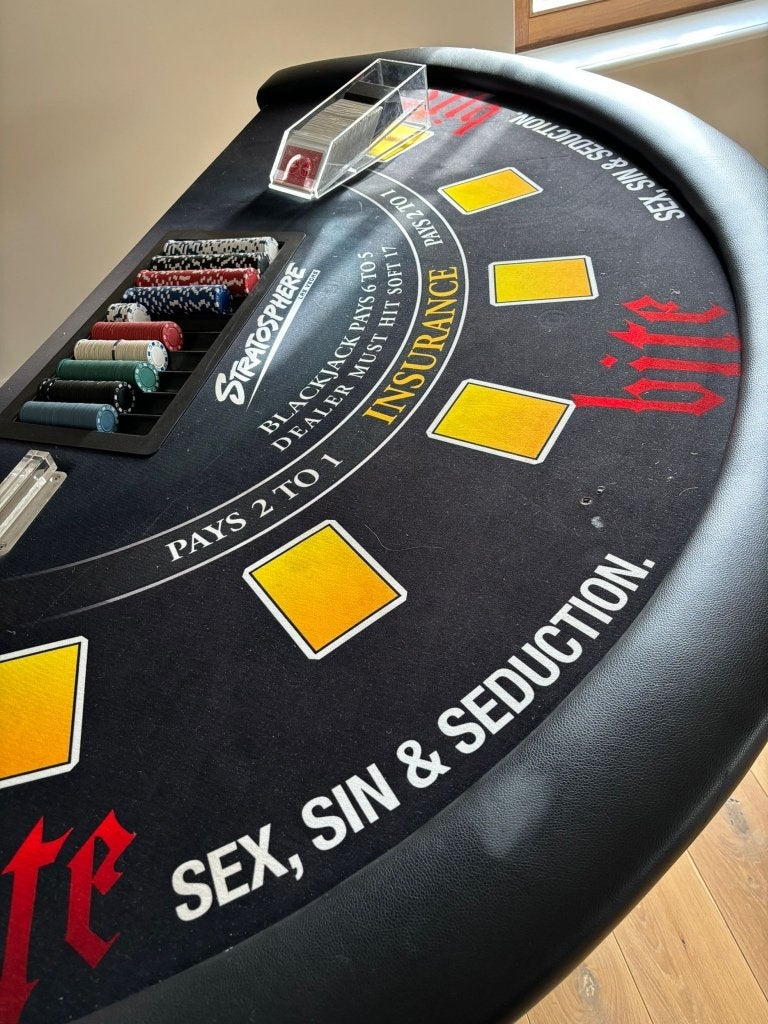 Blackjack tafel, Huis en Inrichting, Tafelonderdelen, Ophalen of Verzenden, Zo goed als nieuw, Tafelblad