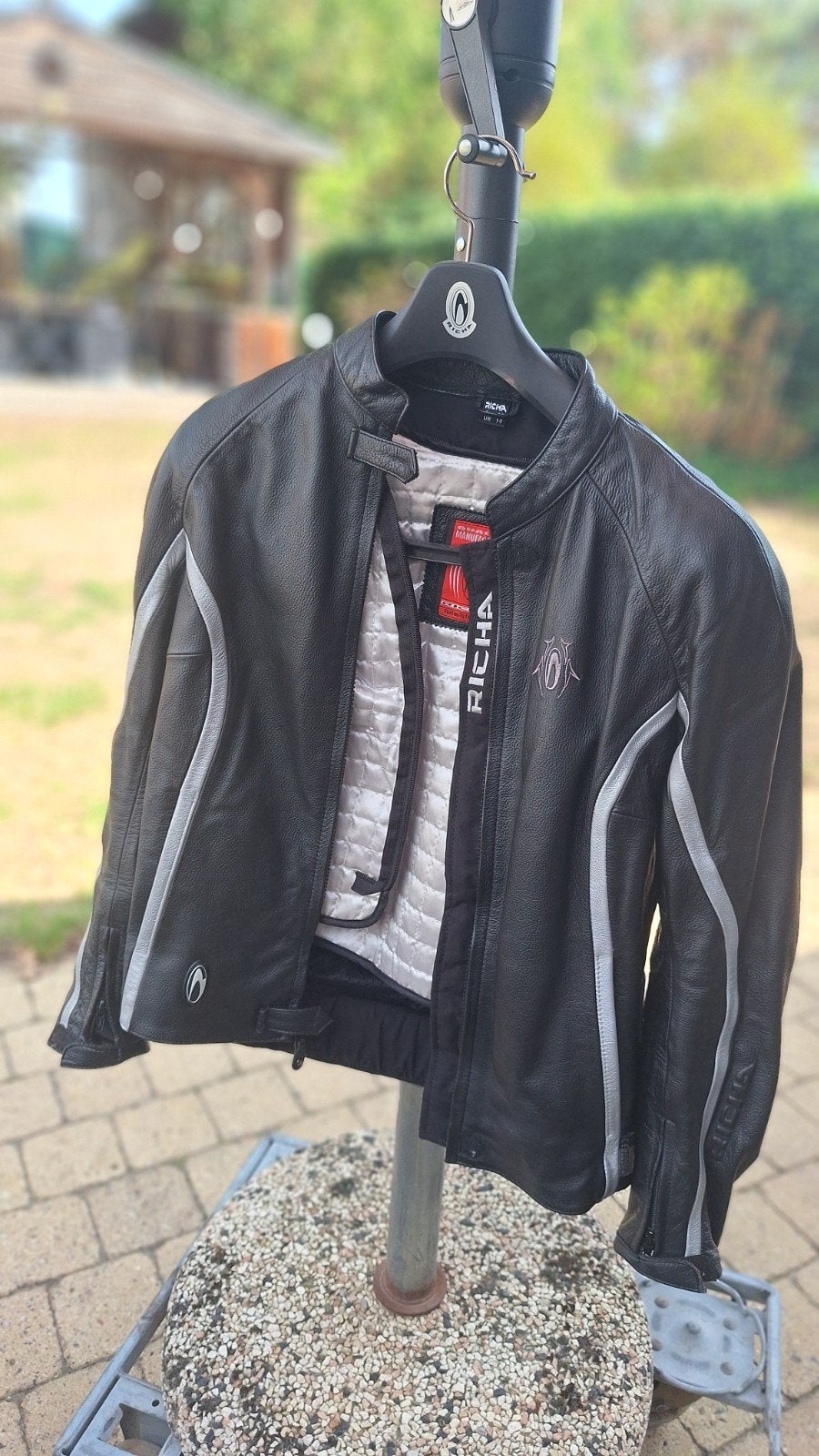 damesmotorvest leder Richa zwart, Enlèvement, Manteau | cuir, Richa