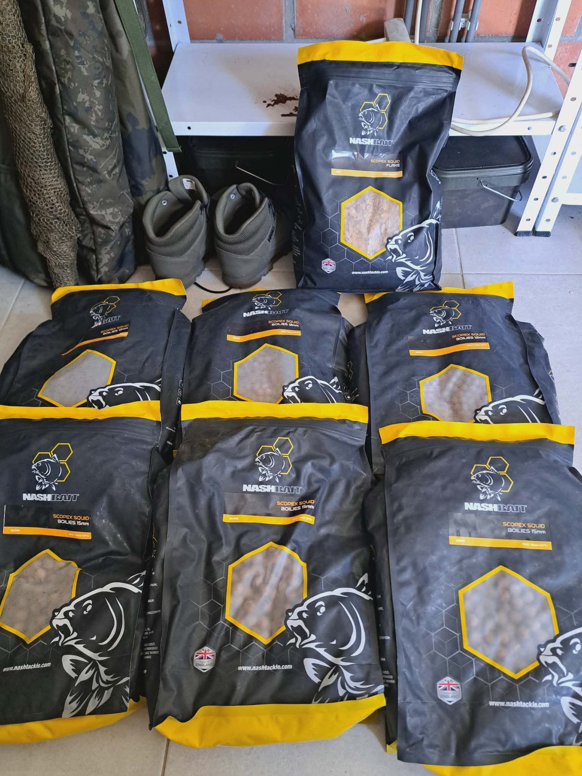 Nash boilies liquids wafters pop up karper vis scopex squid, Watersport en Boten, Hengelsport | Karpervissen, Nieuw, Ophalen