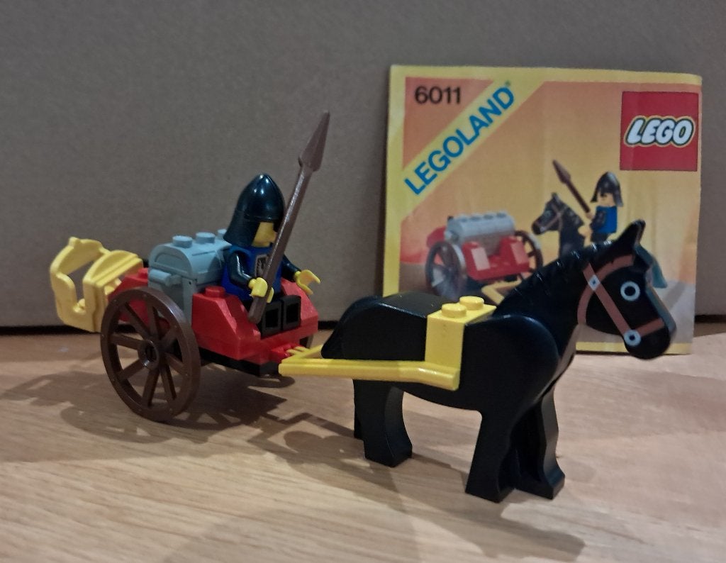 legoland 6011 black knight's treasure 1985, Gebruikt, Lego, Compleet, Ophalen of Verzenden