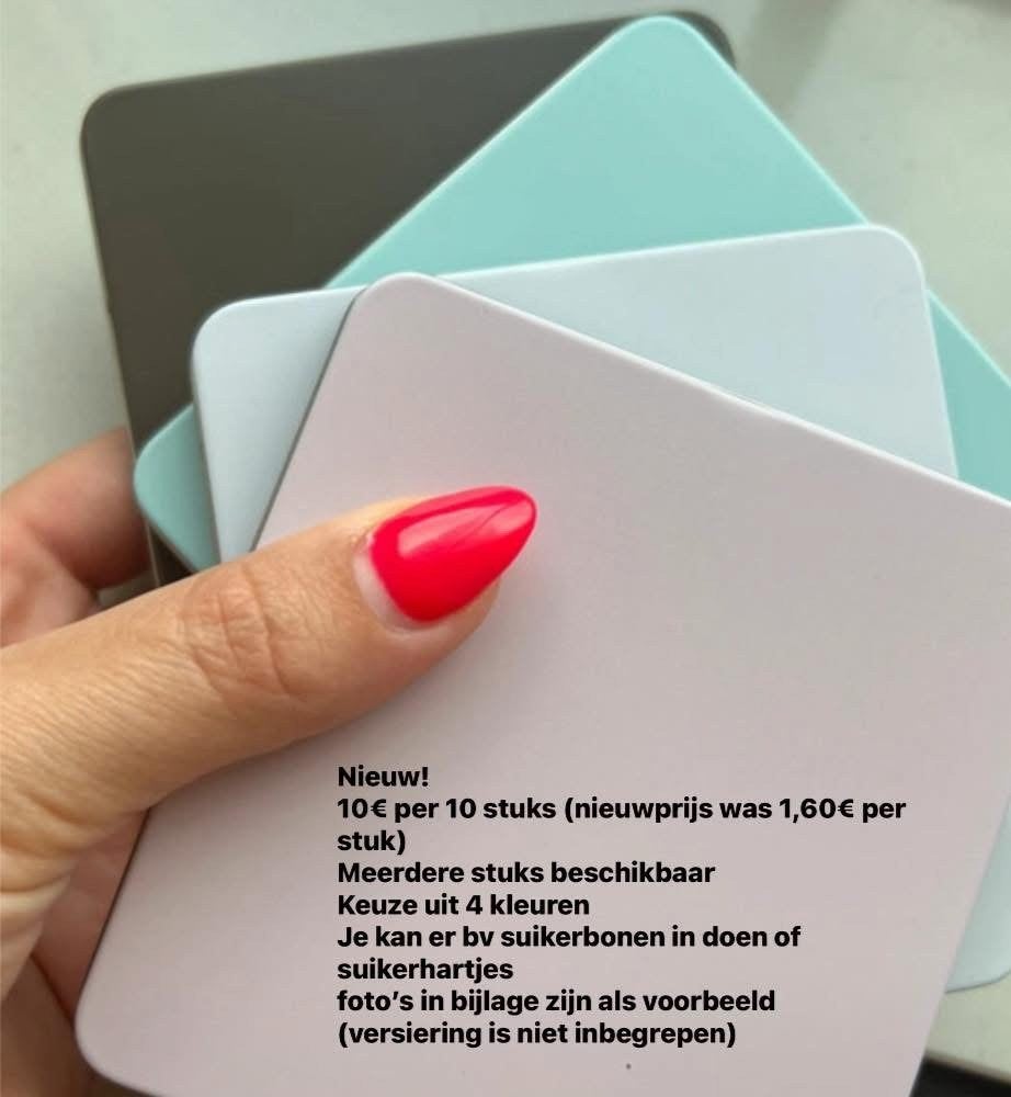 Metalen geschenkdoosjes 4 kleuren minstens 150 stuks, Diversen, Ophalen, Nieuw