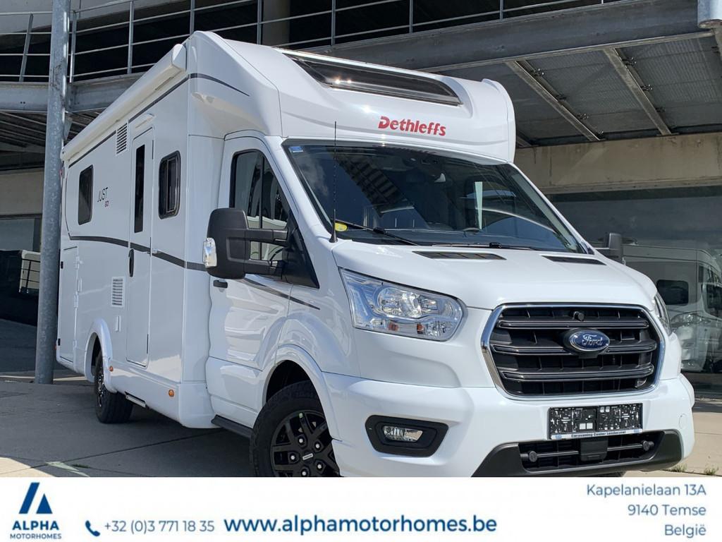 Dethleff'S/T7055 DBL Just Go Ford 155 PK automaat/NG, Caravans en Kamperen, Mobilhomes, 7 tot 8 meter, Bedrijf, Diesel, Half-integraal