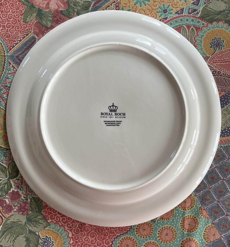 6 Assiettes Royal Boch Kitchen 30cm, Uni, Assiettes(s), Comme neuf, Enlèvement